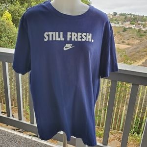 Men's Nike Blue Tee Shirt Large "Still Fresh"